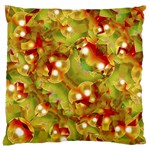 Christmas Print Motif Large Flano Cushion Case (Two Sides) Back