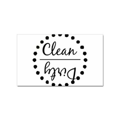 Fridge Magnet Black Sticker (rectangle)