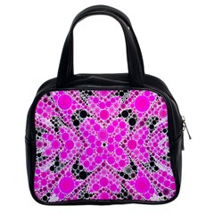 Bling Pink Black Kieledescope  Classic Handbag (two Sides) by OCDesignss