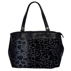 Black Cheetah Abstract Oversize Office Handbag (one Side) by OCDesignss