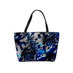 Glossy Blue Fractal  Large Shoulder Bag Back