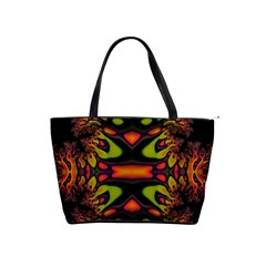 Crazy Florescent Fractal Large Shoulder Bag by OCDesignss