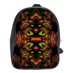 Crazy Florescent Fractal School Bag (large) by OCDesignss