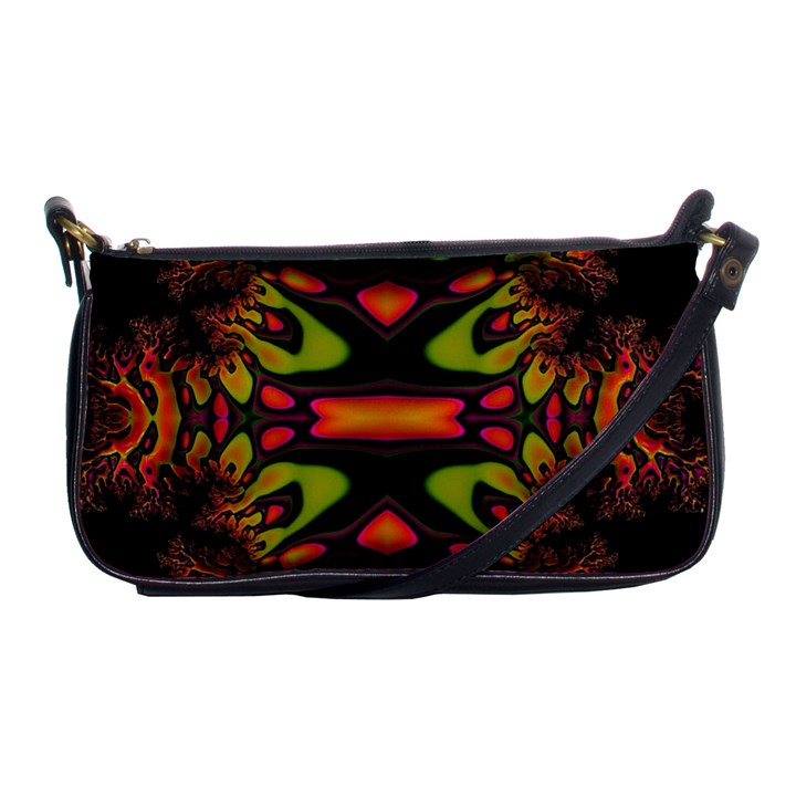 Crazy Florescent Fractal Evening Bag