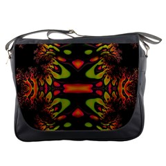 Crazy Florescent Fractal Messenger Bag by OCDesignss