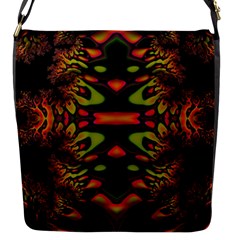 Crazy Florescent Fractal Flap Closure Messenger Bag (small) by OCDesignss