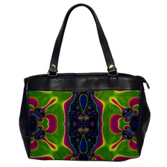 Hippie Fractal  Oversize Office Handbag (one Side)