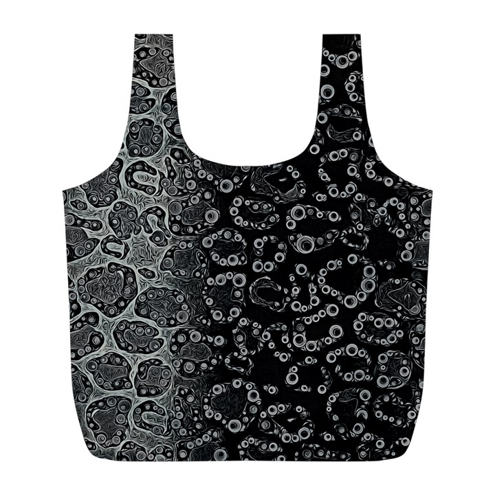 Black Cheetah Abstract Reusable Bag (L)