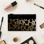 Cheetah Stars Gold  Cosmetic Bag (Small) Front