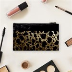 Cheetah Stars Gold  Cosmetic Bag (Small) Back