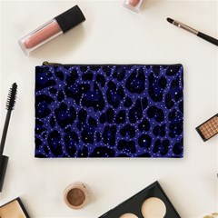 Blue Leapord Bling Cosmetic Bag (medium) by OCDesignss