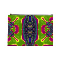 Hippie Fractal  Cosmetic Bag (large) by OCDesignss