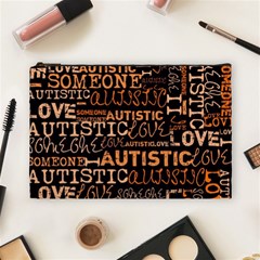 I Love Someone Autistic  Cosmetic Bag (large) by OCDesignss