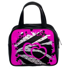 Torn Zebra Heart Classic Handbag (two Sides) by OCDesignss