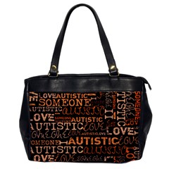 I Love Someone Autistic  Oversize Office Handbag (one Side) by OCDesignss