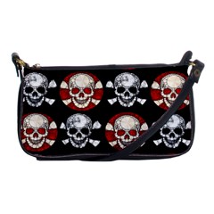 Red Black Skull Polkadots  Evening Bag by OCDesignss