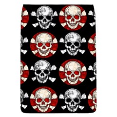 Red Black Skull Polkadots  Removable Flap Cover (large) by OCDesignss