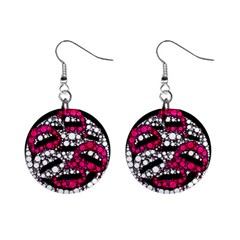 Bling Lips  Mini Button Earrings