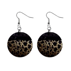 Cheetah Stars Gold  Mini Button Earrings