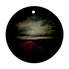 Dark Empty Road Round Ornament by dflcprints