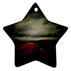 Dark Empty Road Star Ornament by dflcprints