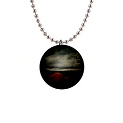 Dark Empty Road Button Necklace by dflcprints