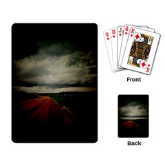 Dark Empty Road Playing Cards Single Design by dflcprints