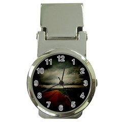 Dark Empty Road Money Clip With Watch by dflcprints