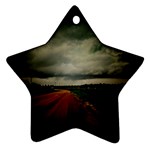 Dark Empty Road Star Ornament (Two Sides) Front