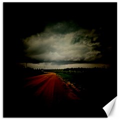 Dark Empty Road Canvas 12  X 12  (unframed) by dflcprints