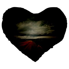 Dark Empty Road 19  Premium Heart Shape Cushion by dflcprints