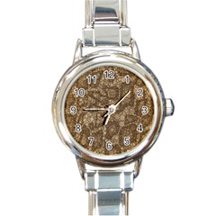 Snake Skin Abstract Round Italian Charm Watch by OCDesignss