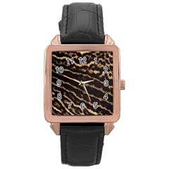 Leopard Texture  Rose Gold Leather Watch  by OCDesignss