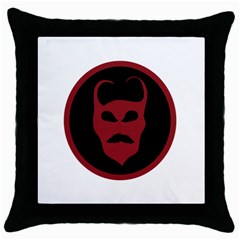 Devil Symbol Logo Black Throw Pillow Case by dflcprints