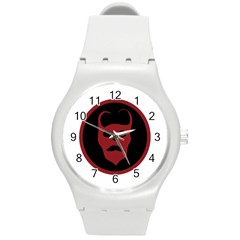 Devil Symbol Logo Plastic Sport Watch (medium) by dflcprints