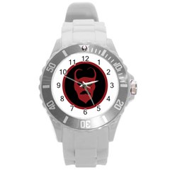 Devil Symbol Logo Plastic Sport Watch (large) by dflcprints