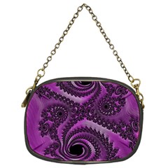 Purple Dragon Fractal  Chain Purse (two Sided)  by OCDesignss