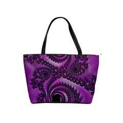 Purple Dragon Fractal  Large Shoulder Bag by OCDesignss