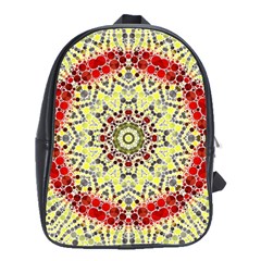 Red Yellow Kielidescope  School Bag (large) by OCDesignss