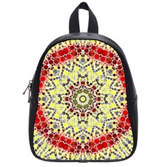 Red Yellow Kielidescope  School Bag (small) by OCDesignss