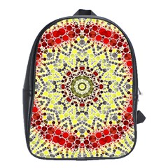 Red Yellow Kielidescope  School Bag (xl) by OCDesignss