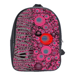 Pink Zebra Abstract School Bag (xl) by OCDesignss