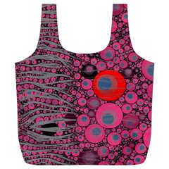 Pink Zebra Abstract Reusable Bag (xl) by OCDesignss