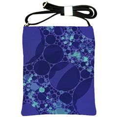 Purple Turquoise Abstract Shoulder Sling Bag by OCDesignss