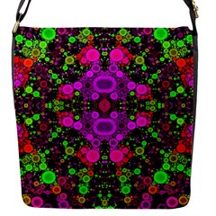 Abstract Florescent Unique  Flap Closure Messenger Bag (small) by OCDesignss