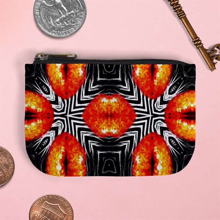 Sassy Lips Zebra  Coin Change Purse