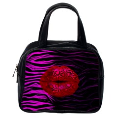 Sassy Lips Cheetah Classic Handbag (one Side) by OCDesignss