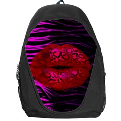 Sassy Lips Cheetah Backpack Bag by OCDesignss