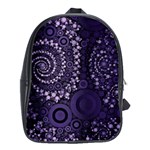 Deep Purple Swirls School Bag (Large) Front