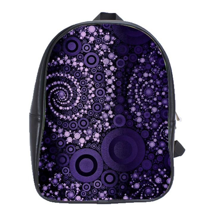 Deep Purple Swirls School Bag (Large)